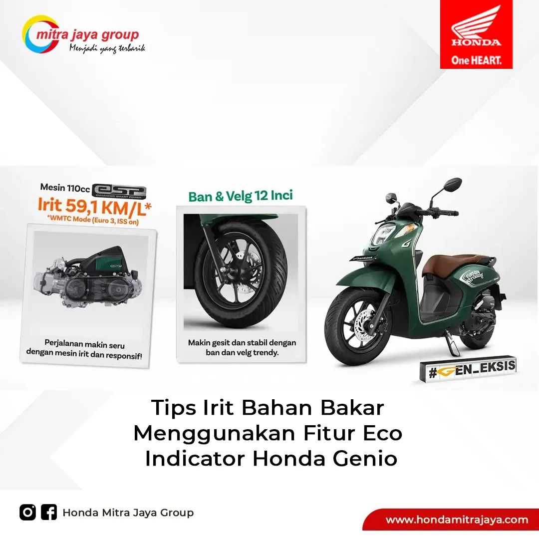 Tips Irit Bahan Bakar Menggunakan Fitur Eco Indicator Honda Genio