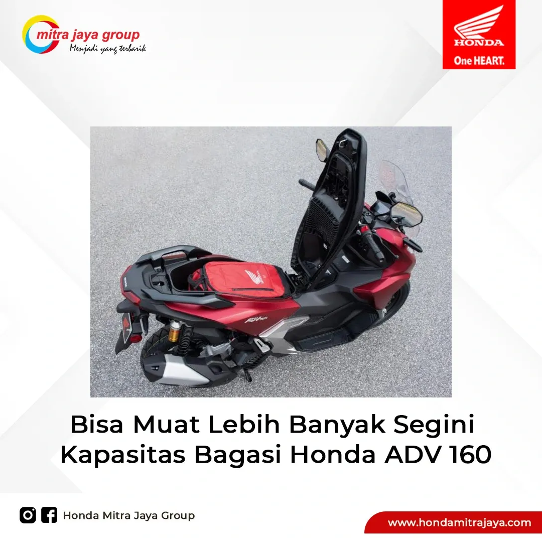 Bisa Muat Lebih Banyak, Segini Kapasitas Bagasi Honda ADV 160!
