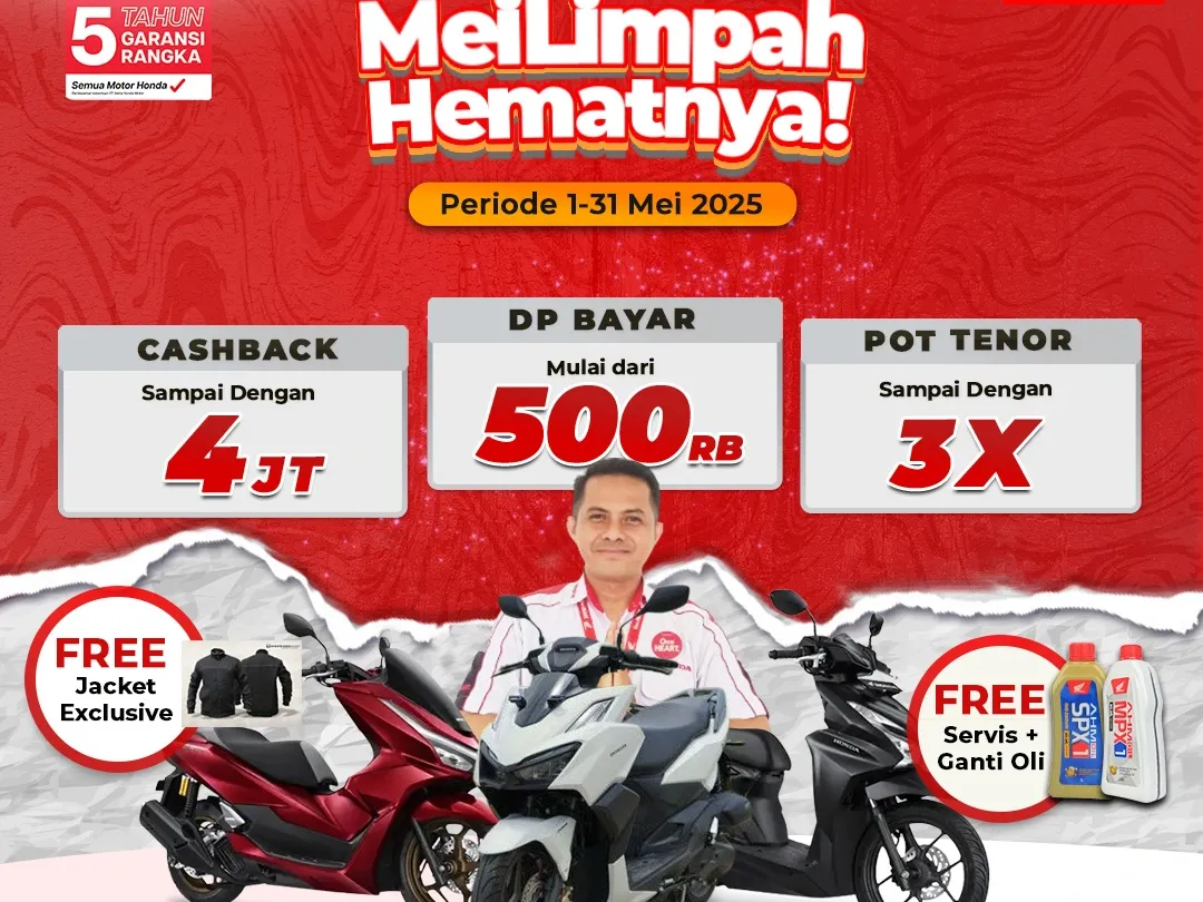 MeiLimpah! Promo Honda Motor Mei 2025 | Honda Mitra Jaya
