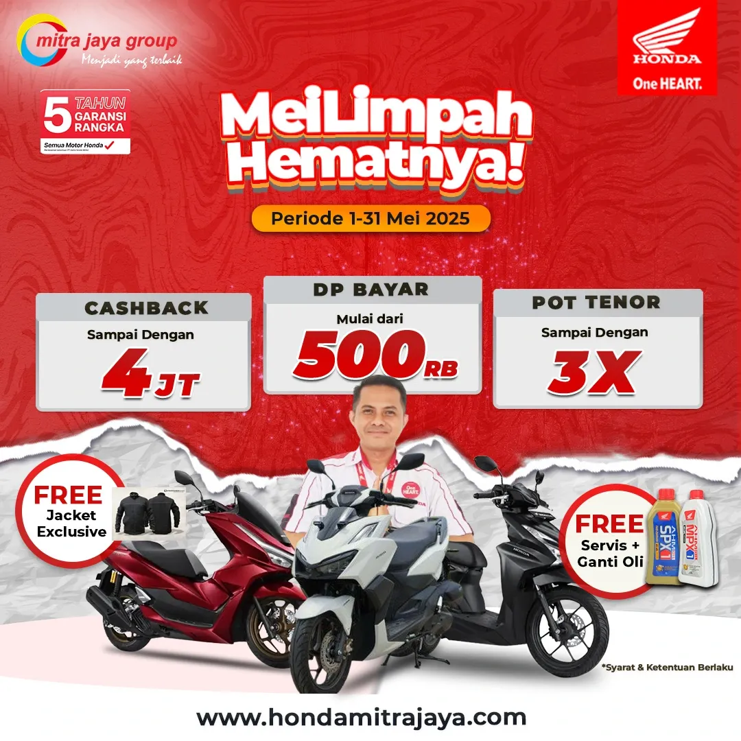 MeiLimpah! Promo Honda Motor Mei 2025 | Honda Mitra Jaya