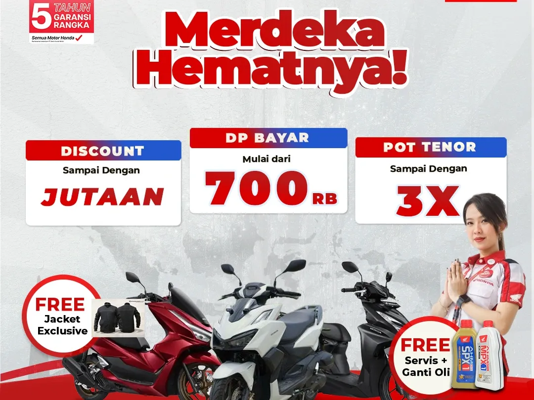 Merdeka Hematnya! Promo Spesial Agustus dari Honda Mitra Jaya 