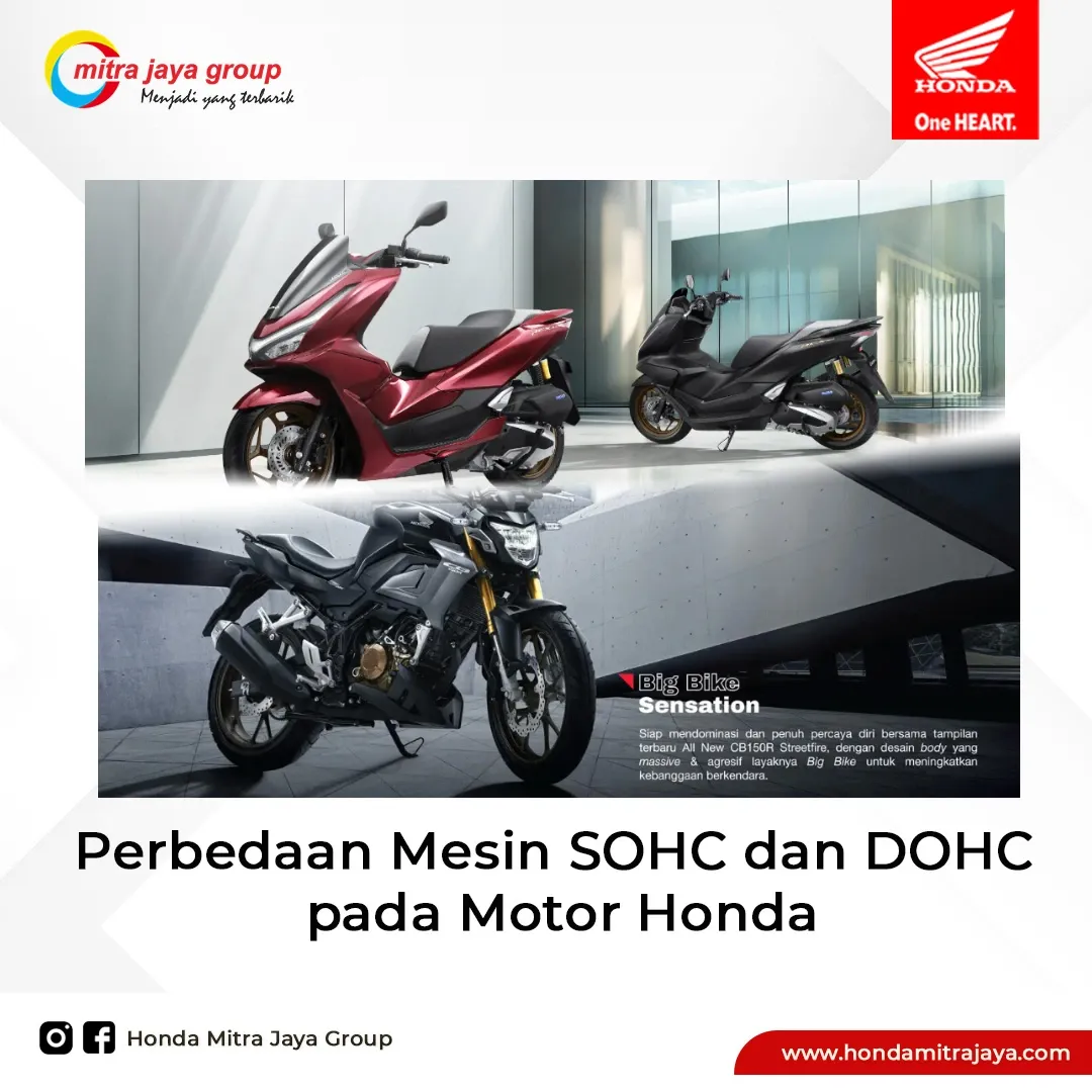 Perbedaan Mesin SOHC dan DOHC pada Motor Honda