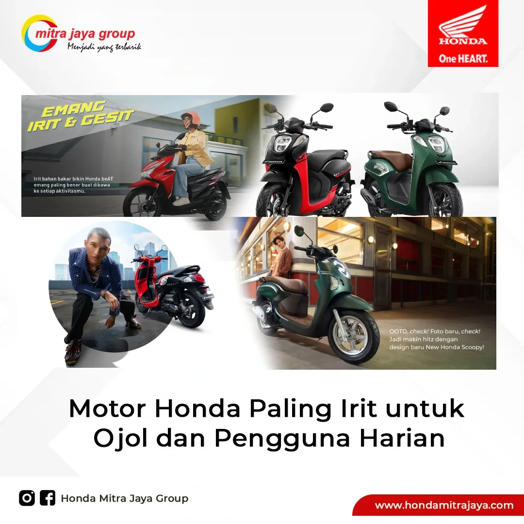 Motor Honda Paling Irit untuk Ojol dan Pengguna Harian