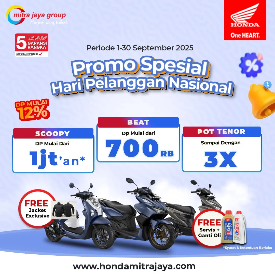  Promo Spesial Hari Pelanggan Nasional 2025 - Honda Mitra Jaya Jabodetabek
