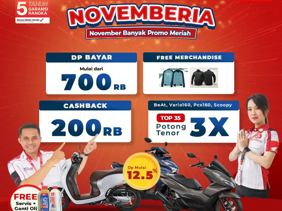 NOVEMBERIA – November Banyak Promo Meriah dari Honda Mitra Jaya!