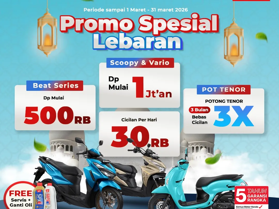 Promo Spesial Lebaran Honda Mitra Jaya 2026, DP Ringan dan Cicilan Terjangkau