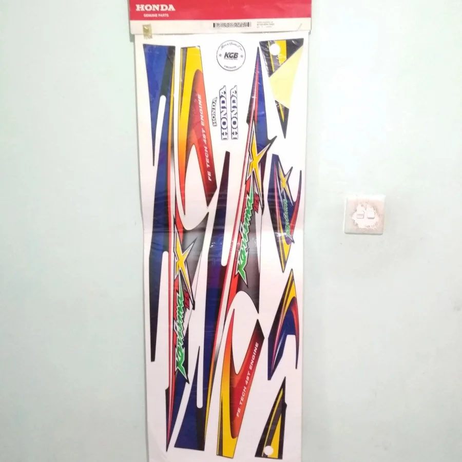 striping sticker hda karisma x hitam biru ori baru AHM 871x0 kph 730zc